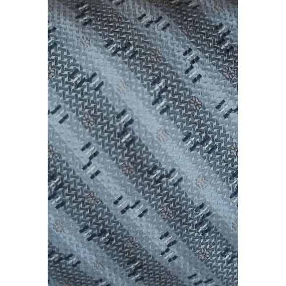 CORNELIANI Gray Striped Geometric Silk Tie ITALY 57"/ 3.7" EC - Picture 4 of 4